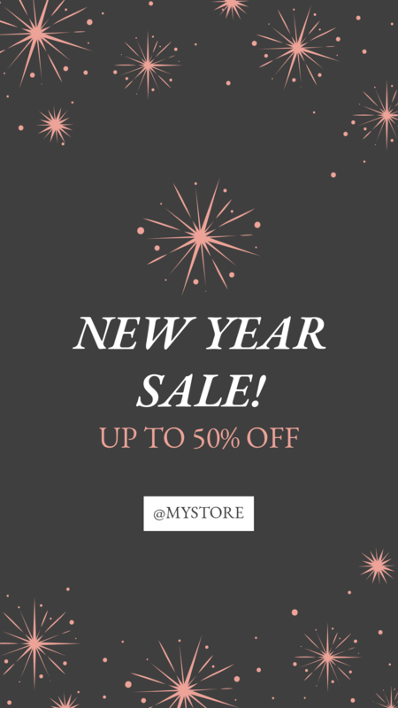 Sparkling Instagram Story Template For A New Year Sale