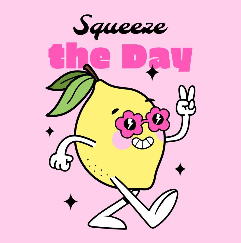 T Shirt Design Template With A Cartoonish Lemon And A Funny Word Play