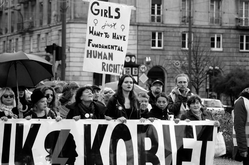 Black And White Photo Of A Women's Day Protest By Pexels