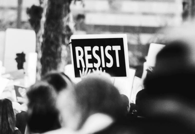 Black And White Photo Of A Protest Sign By Pexels