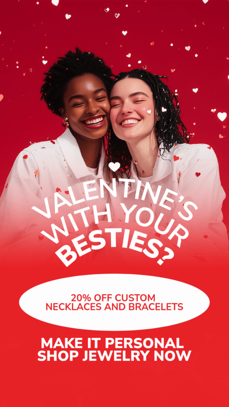 Holiday Sale Instagram Story Template For A Valentine's Day Special Promo