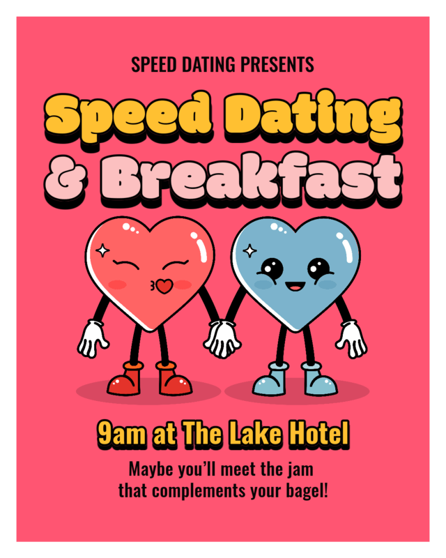 Instagram Post Template For Valentine's Day With A Speed Dating Theme