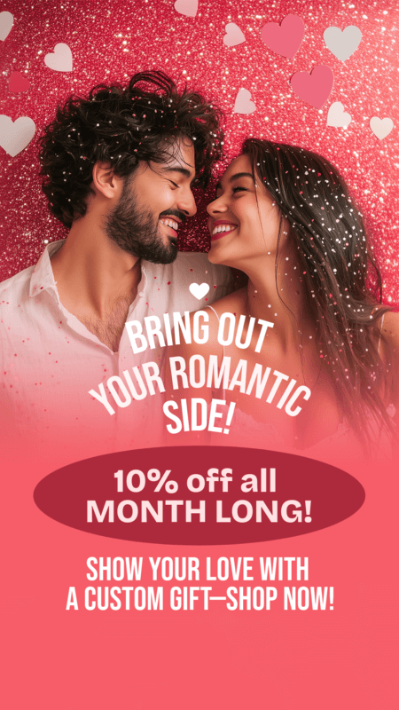 Instagram Story Template Featuring A Romantic Theme For A Valentine's Day Promo