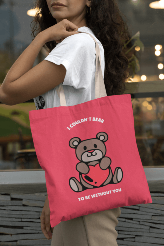 Mockup Of A Long Haired Woman With A Valentine's Day Etsy Tote Bag