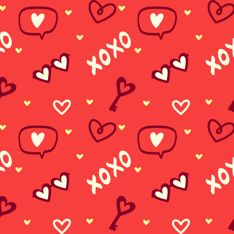 Print Pattern Creator With Cute Valentine's Day Themed Illustrations