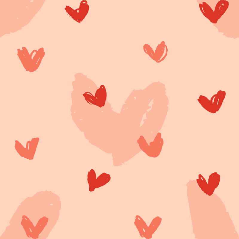 Print Pattern Design Creator Featuring Cute Heart Illustrations For Valentine's Day