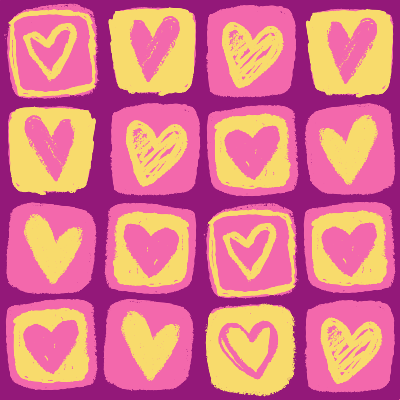 Print Pattern Design Generator With Heart Doodles For Valentine's Day