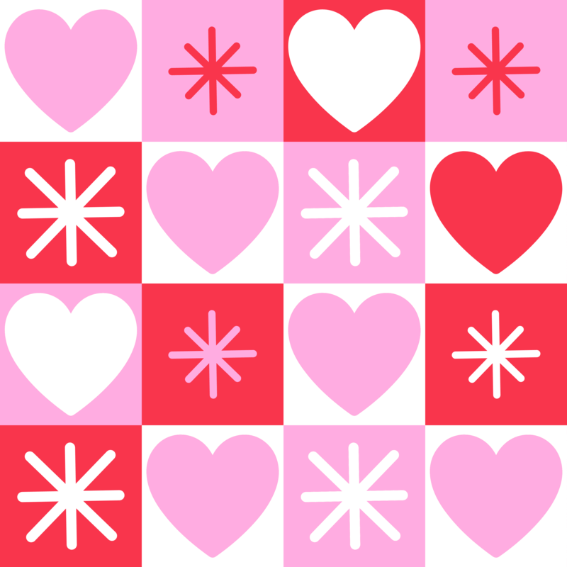 Print Pattern Design Generator With A Heart Themed Layout For Valentine's Day