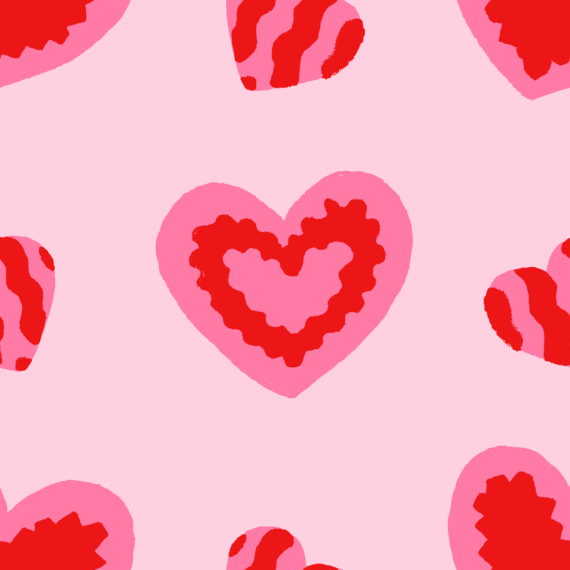 Print Pattern Design Maker For Valentine's Day With Romantic Heart Graphics