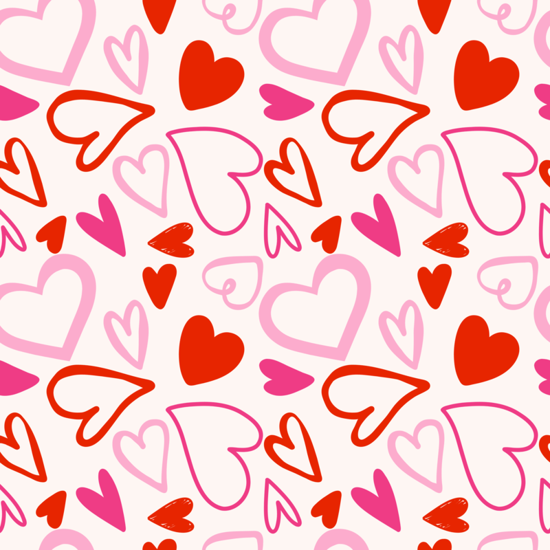 Print Pattern Maker Featuring Illustrated Heart Graphics For Valentine's Day