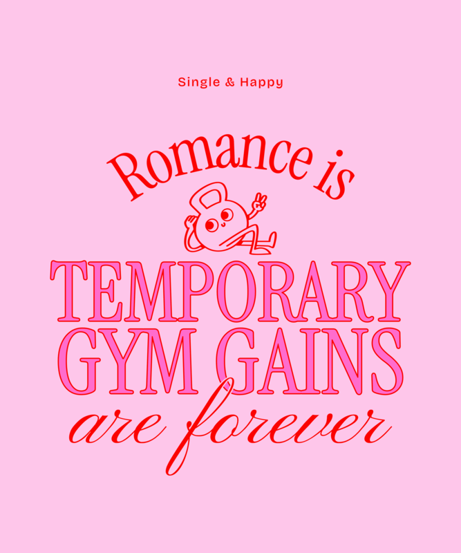 T Shirt Design Maker With A Funny Fitness Quote For Anti Valentine's Day Copy 0