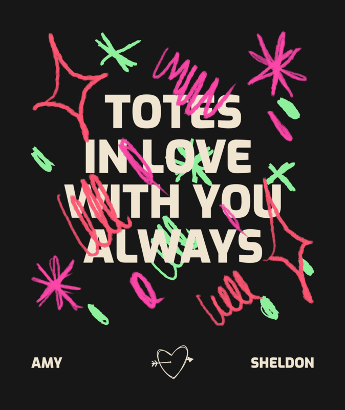 Tote Bag Design Generator With Colorful Doodles And A Valentine's Day Quote