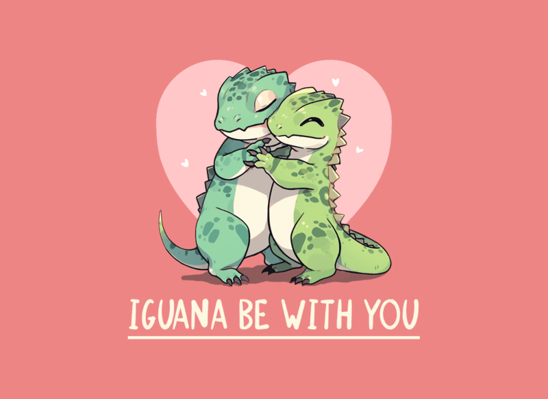 Valentine's Themed Greeting Card Maker With A Cute Of Dinosaurs Hugging Each Other