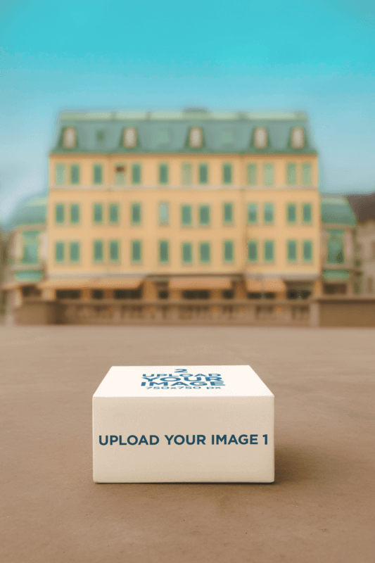 Wes Anderson Inspired Mockup Of An AI Generated Box