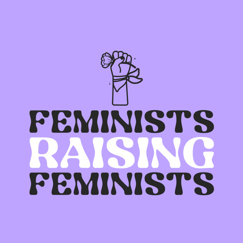 Feminist T Shirt Design With A Bold Typeface And A Raised Fist Holding A Flower