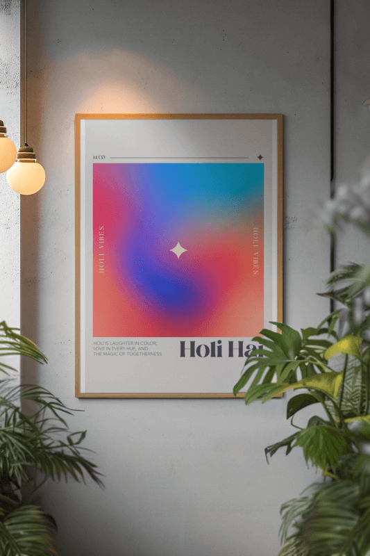 Ai Generated Mockup Of A Vertical Art Print Placed In A Restaurant