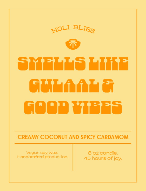 Artisanal Candle Label Generator Featuring A Coconut Scent As Part Of A Gifts For Holi List