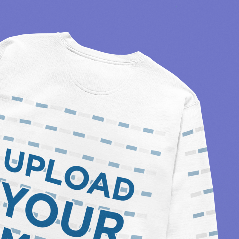 Mockup Featuring The Back View Of A Comfort Colors Sweatshirt On A Solid Surface