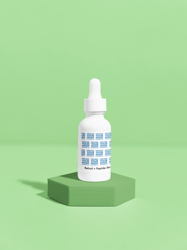 Printify Retinol And Peptide Face Serum Mockup Featuring A Customizable Base