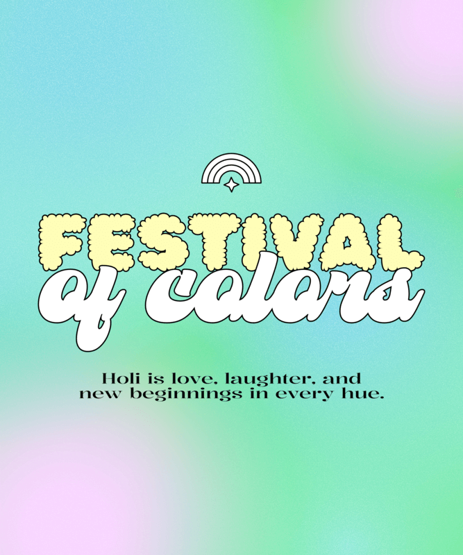 T Shirt Design Creator With A Colorful Aesthetic And An Optimistic Holi Quote