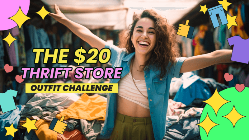 Youtube Thumbnail Maker For An Influencer's Thrift Store Challenge