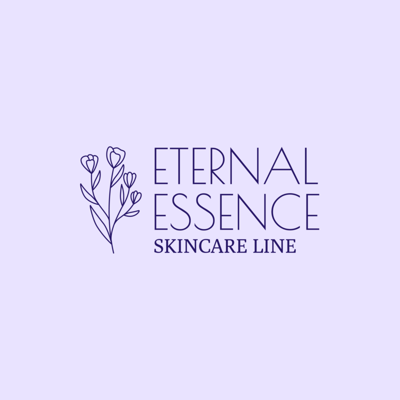 Cosmetic Logo Maker Featuring Illustrated Flowers