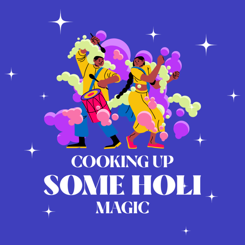 Instagram Post Maker For A Holi Fest Countdown Featuring Colorful Illustrations 4446