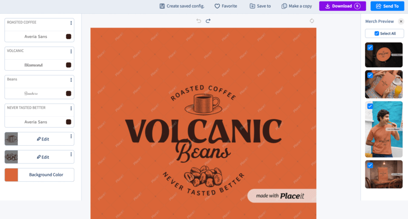 Placeit Logo Maker For A Coffee Shop