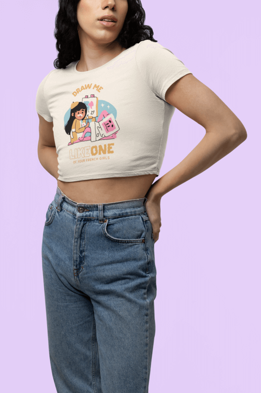 Bella Canvas 6681 Crop Top Mockup Of A Woman At A Studio