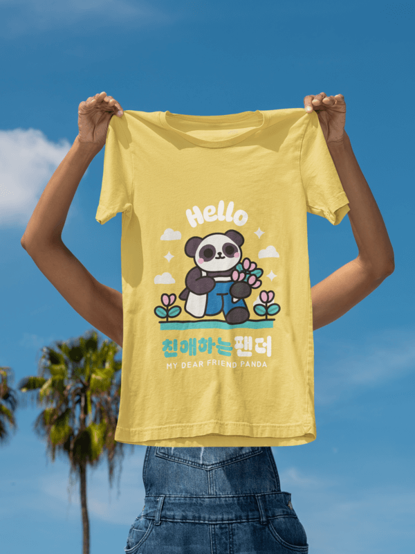 Bella Canvas Mockup Of A Woman Holding A Bella Canvas 3001 Round Neck T Shirt Against A Sky With Palms