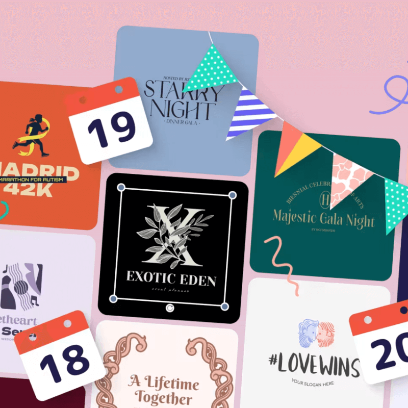 Event Planner Logos Landing Page