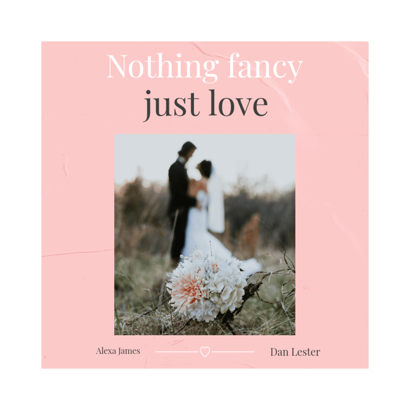IG Post Generator For A Small Wedding Invitation