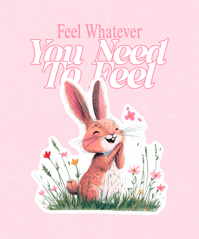 T Shirt Design Creator Featuring A Mental Health Quote And A Bunny Graphic