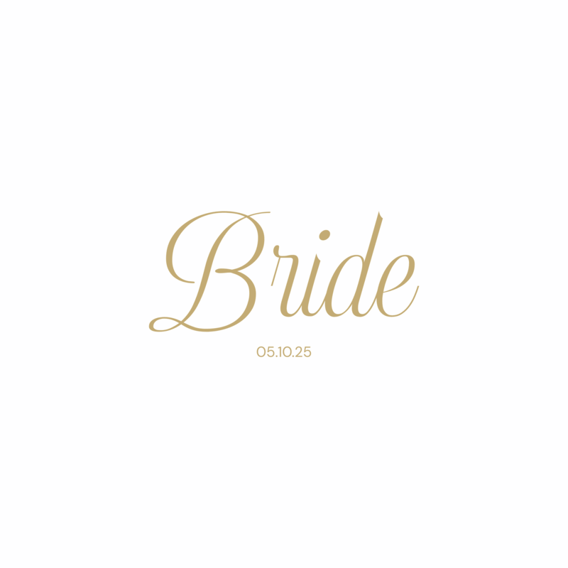 Elegant Wedding Logo Featuring A Bride Inscription