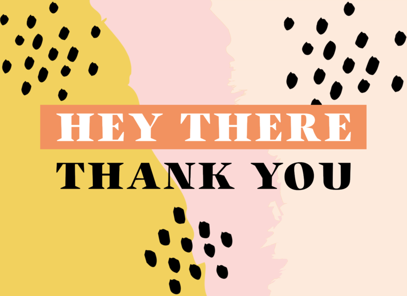 Greeting Card Design Template With A Thankful Phrase And A Colorful Background