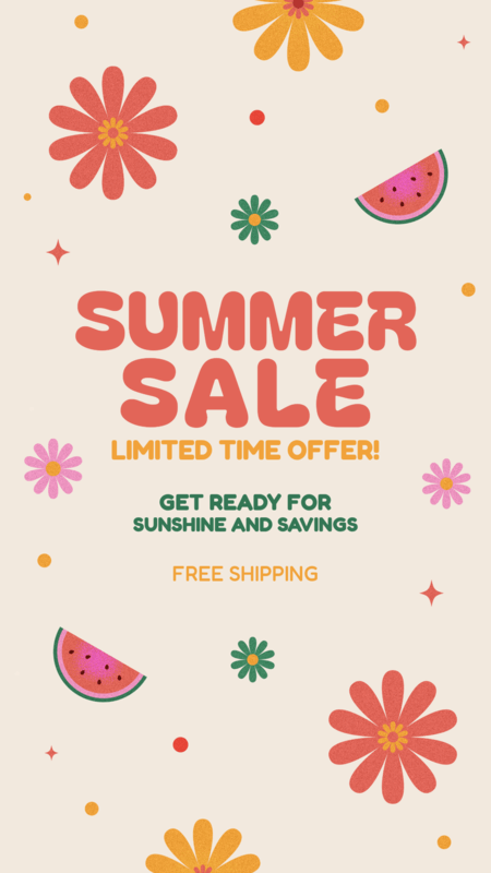 Instagram Story Maker Featuring A Watermelon Icon For A Summer Themed Sale