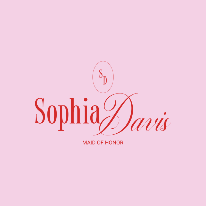 Logo Generator Featuring Floral Design With A Maid Of Honor Name