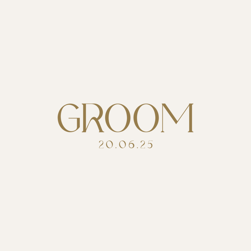 Logo Template With An Elegant Layout For A Groom's Gift