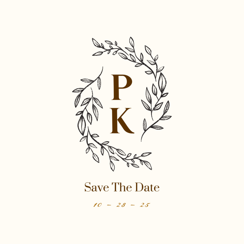 Monogram Logo Generator With Floral Ornaments For Personalized Wedding Gifts