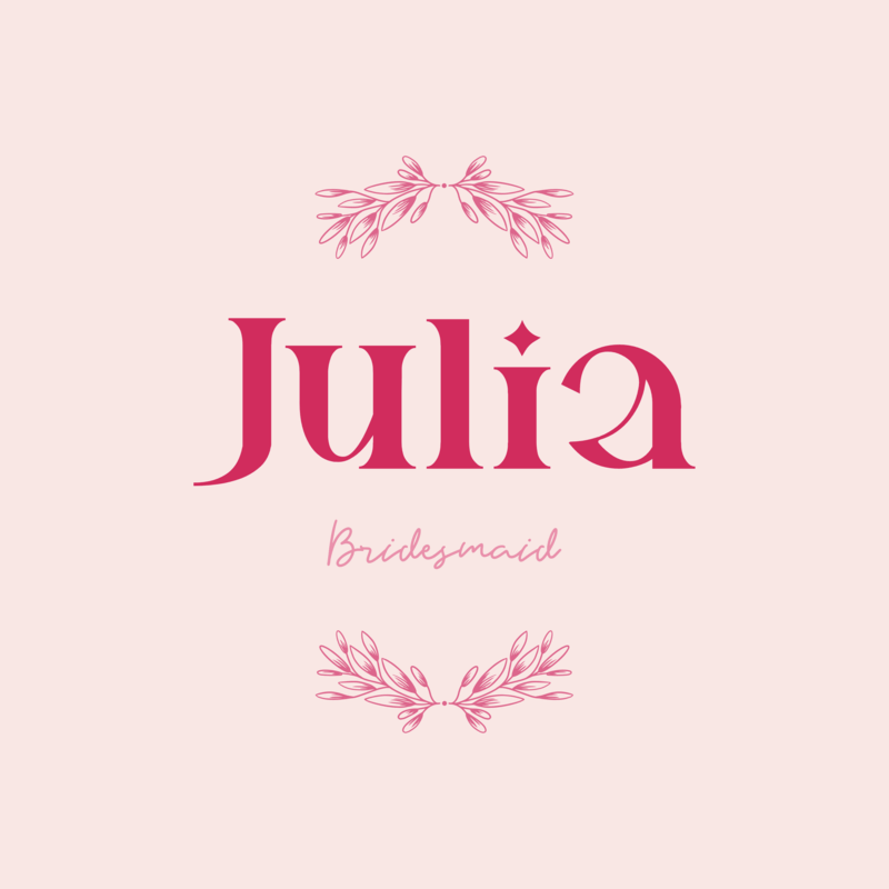 Online Wedding Logo Template For A Bridesmaid