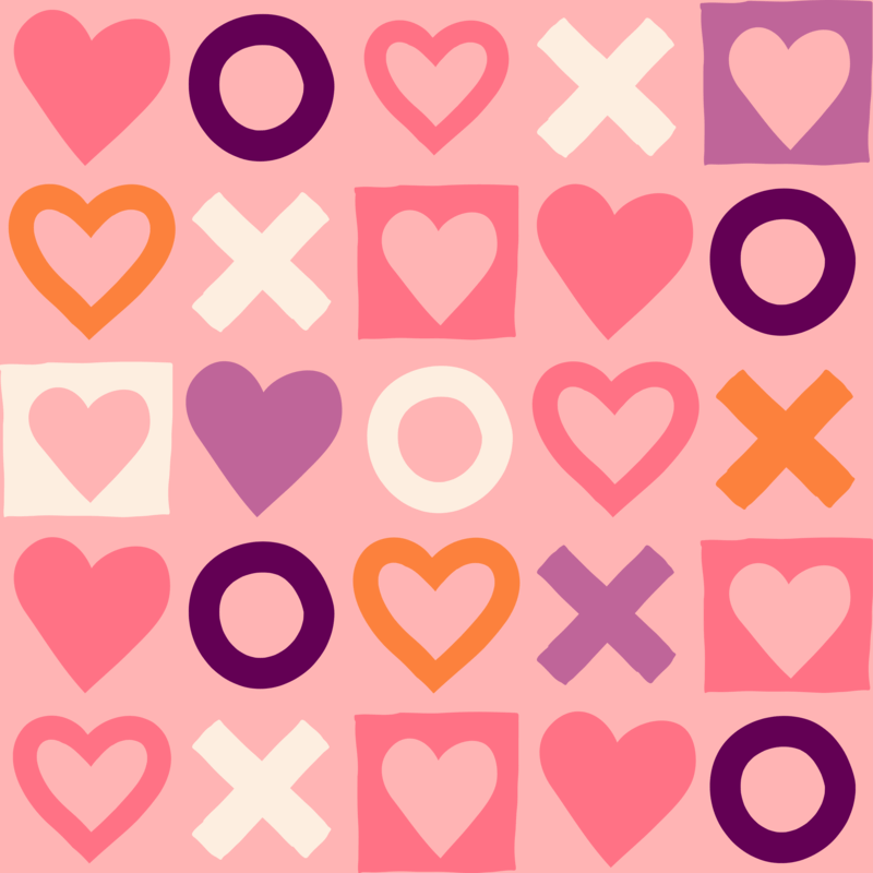 Print Pattern Generator With An XOXO Message For Personalized Wedding Gifts