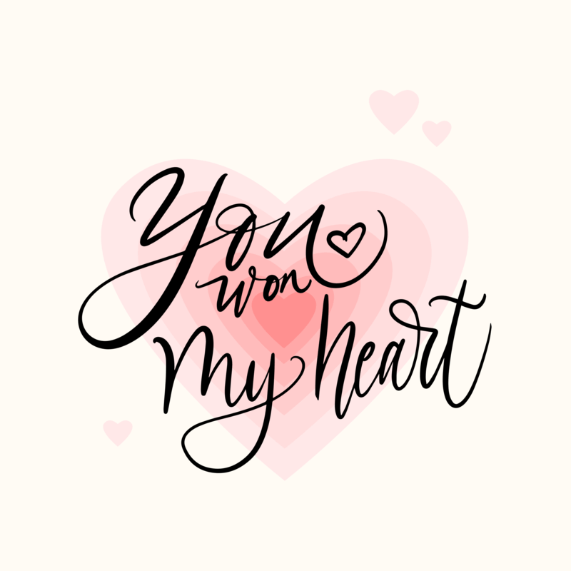 Valentine's Day Inspired T Shirt Design Template With Calligraphy Style Typeface