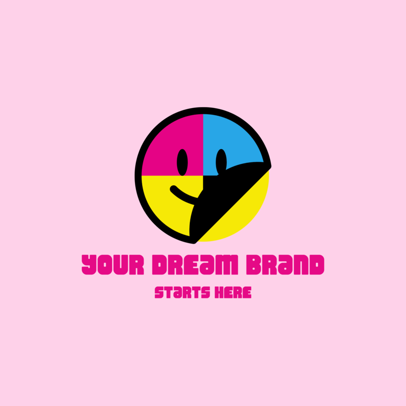 Colorful Logo Template With A Smiling Face Design
