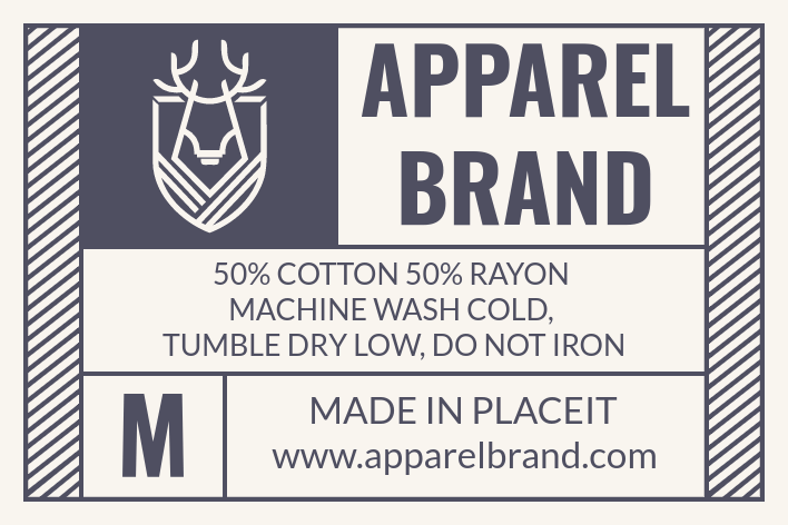 Horizontal T Shirt Label Design Template