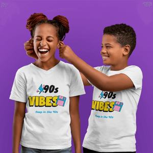 T Shirt Mockup Of Two Siblings Happily Playing In A Studio Featured