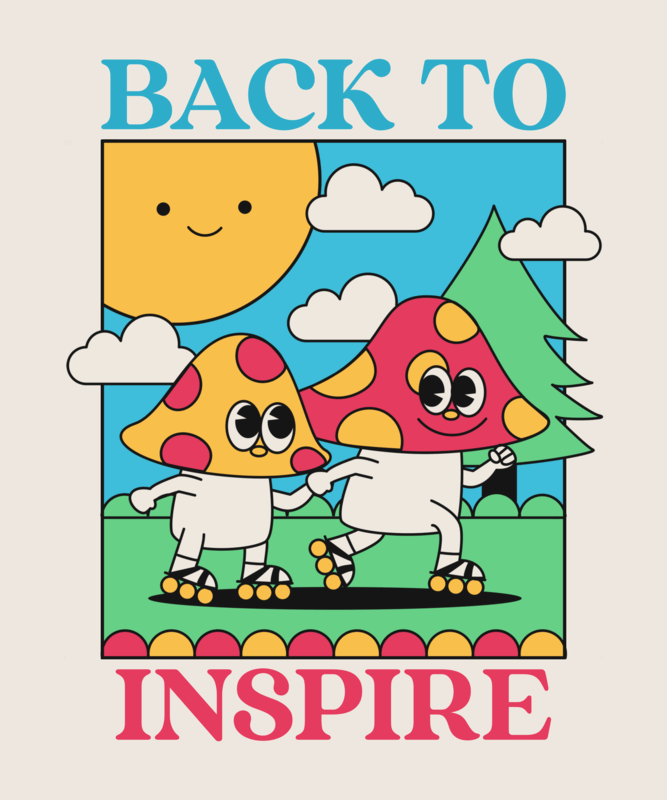 Back To School Shirt Idea For Teachers Featuring Cartoonish Mushroom Characters