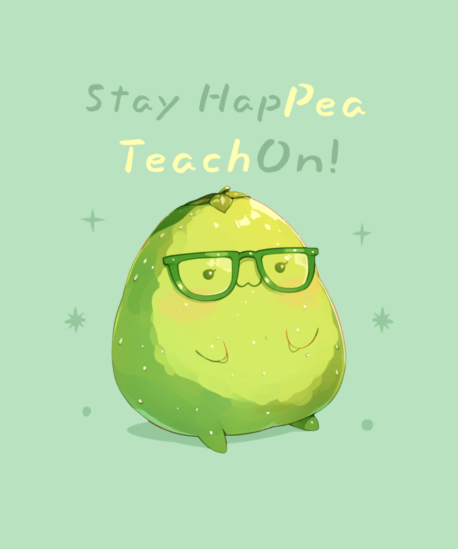 Back To School Shirt Ideas For Teachers Featuring A Cute Pea Illustration And A Pun