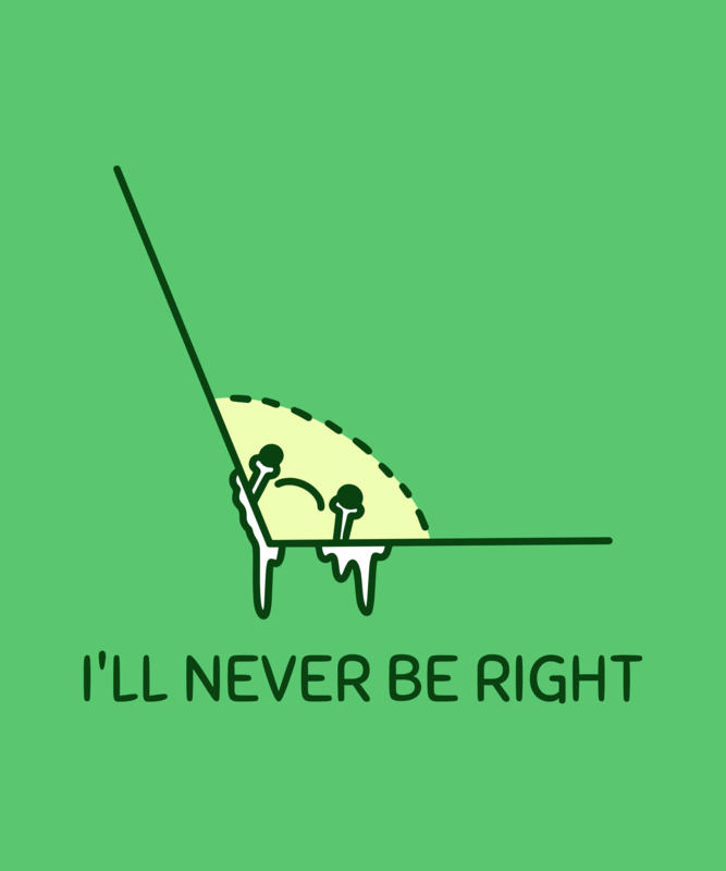 Humorous T Shirt Design Template Featuring A Math Pun