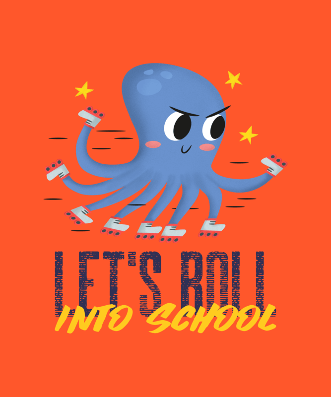 T Shirt Design Templates With An Illustration Of An Octopus To Illustrate A Back To School Shirt Ideas Blog