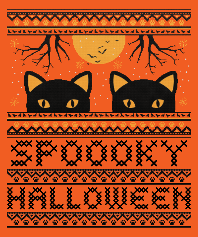 Halloween T Shirt Design Maker For A Spooky Ugly Sweater